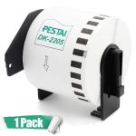 HAIDERY HARDWARE AUTM Pestai Compatible Labels Replacement for Brother DK-2205 Cut-to-Length Label , Compatible with Brother QL-500 QL-570 QL-700 QL-710W Printer (1 Roll Plus 1 Reusable Cartridge) (2.4 x 100ft)