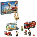 Lego City Burger Bar Fire Rescue Building Blocks (327 Pcs) 60214 for Kids age 5Y+