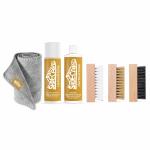 Herbal Home Shoe Care Natural Solution Fliptop cap 100 ml And Shoe Shiner Spray 100 ml One Soft Bristle Shoe Brush and Medium Brush , Hard Brush With Microfiber cloth White Shoe Cleaning Kit, Shoe Cleaner Kit For Sneaker,Sports Shoe Cleaner Foam Spray