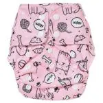 Haus & Kinder Furry friends Freesize washable resusable baby Cloth Diaper with Cotton insert & Booster pads