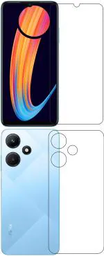 Gs Smart Front And Back Tempered Glass For Infinix Hot 30I, X669C, Hot 30I (Pack Of 2)