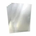 Crazy Sutra Set of 25 A4 Size Metallic Silver Sticker Paper Sheets, 180 GSM Multipurpose PET Self-Adhesive Sticky Silver Colour Labels for DIY Sticker Printing, Memento, Creative Crafts and Projects