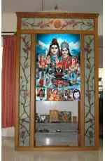 Surmul Multicolor Vinyl, Sunboard Medium Lord , Gods Shiv Family Multi Wall Self Adhesive Sticker