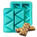 BAKEMO Silicone 2 Cavity Energy Bar Mould | Triangle Shape Chocolate Bar | Non-Stick Chocolate Making Tool | Baking Tool | Triangle Cereal Bar Chocolate pk of 1