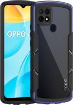 KWINE CASE Oppo A15, Oppo A15S Blue, Black Rubber Back Cover