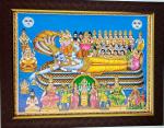 Framtastic Lord Vishnu on Sheshnag Ananta Shayana Vishnu Rectangular Photo Frame