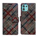 A D Enterprises Check Flip Cover for Moto Edge 20 Fusion | Magnetic Case | Shock Absorbent | Flip Cover Moto Edge 20 Fusion