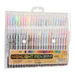Samvardhan Plastic Highlight Pen 48 Pcs - Neon Color Pen Set, Glitter, Metallic, Neon Pen Set, Artist Drawing & Sketching Marker Pens, 48 Shades Highlight Gel Pen For Kids/Adults (Multicoloured)