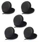 Tech Gear Multipurpose Lightweight Leather Small Round Fidget Spinner Earphone Coins Cables Zipper Pouch,External Hard Drive