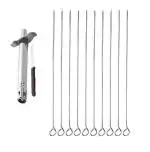 Blue Wonder Stainless Steel Regular Gas Lighter | Knife With Stainles Steel Sikhe Set and Multicolour, Pack of 2