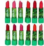 Nunia Green Tea Matte Lipstick Set of 12 Shades (Multi Color, 12 g)