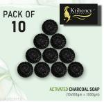 KRIHENCY COSMOPLUS Activated Charcoal Nourishing bathing Soap - Combo pack of 10 (100 GRAM EACH)