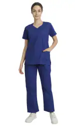 Febris Ashville Scrub Top & Pant (Royal Blue / Small)