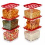 MIRANSHI ENTERPRISE Multipurpose 1100ml Fridge Organizer Kitchen Food Storage Container (PACK OF 6)