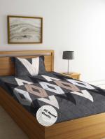 Ralish Fitted Bedsheet for Single bed Size (36 x 78) Inch Glance Cotton Bedsheet With One Pillow.