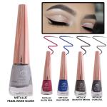Looks United New Fashion Shimmer Glitter Metallic Eyeliner (Metallic Pearl River Silver, Metallic Blush Pink, Metallic Blue Orchid, Metallic Brunette Brown, Metallic Charcoal)Pack Of 5