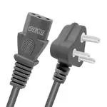 Eshopglee 3 Pin Laptop Cable 1.8 m Length Suitable with Computer, Printer, Scanner,Gaming Consoles, ETC (pack of 5)