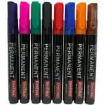 SONI OFFICE MATE Refillable Permanent Marker Pen (Set of 8, Multicolor)