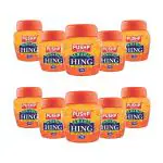 Pushp Brand Asafoetida Hing 10g Jar Strongest Compounded Pure Hing Powder (Pack of 10)