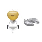 Combo of Weber 70th Anniversary Edition Kettle Charcoal Grill 57cm, Hot Rod Yellow and Weber Char-Basket Charcoal Briquettes Holders
