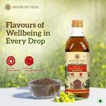 House of Veda Organic Mustard Oil 1l , Cold Pressed Mustard Oil for Cooking , Healthy Mustard Oil, No Trans Fats