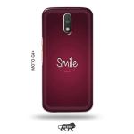 Tweakymod Printed SMile Back Cover For Moto G4 Plus