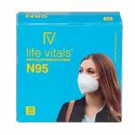 Life Vitals Non-Woven Fabric Reusable N95 Mask in White Colour (Packet of 10 )