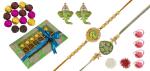 Feastive Celebrations Bikanervala Chocolate Pralines Tray With Trendy Rakhis, A Pair Of Ganesha Soan, Pooja Rakhi, Kesar, Chawal, 21 Pcs (Set Of 2)