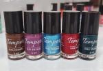 Temper Classic Morden Nail Paint Combo 5 Colors Coffe, Purple,sky Blue,Red, Dark Green