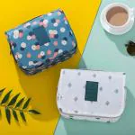 R T ENTERPRISE Travel Toiletry Bag,Folding Travel Wash Bag,Portable Comestic Organiser,Waterproof Hanging Organizer Bag,Travel Makeup Bag for Women and Girls