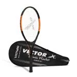 Vector X VXT 520, 26 inches with full cover Strung Tennis Racquet (Orange)