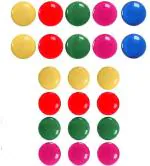 StealODeal Multicolor 22 Pcs Small Medium Round Muitipurpose Office Magnets (Pack Of 2)