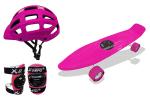 Jaspo Pink Ride On Penny Board Eco Skateboard combo 22 X 5.5 inch,10 yrs