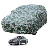 MOCKHE Car Body Cover Compatible with Toyota Etios with Mirror Pockets, Triple Stitched, Water Resistant Car Cover, Forest
