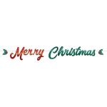Festiko Red And Green Merry Christmas Glitter Letter Banner Wall Hanging Decoration