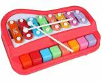 Rubela 2in1 Musical Melody & Educational Piano Xylophone Musical Instruments with 8 Keys Non-Battery