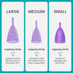 FemiSafe Reusable Women Menstrual Cup (Small) with Long Stem Ultra Soft Odour and Rash Free Made with 100% Medical Grade Silicone No Leakage Protection for Up to 8-10 Hours FDA Approved