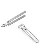 Wofier Stainless Steel Wire Pakad Gripper Tong With Stainless Steel Roti Chapati Cimta Tong - Pack Of 2
