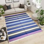 The Carpet Collective Multicolor Cotton Rugs Stripe Modern Dhurrie, 4 X 6 Ft