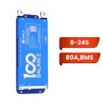 amiciSolar Battery Management System DALY, 80A 8-24S, 24-72V BMS with 1A Active Balancer and Built-in Bluetooth for Lithium/LFP/LTO Battery Pack, Works with 100BALANCE Mobile App