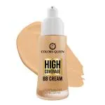 Colors Queen High Coverage BB Cream Foundation with SPF-15 | Lightweight Cream Foundation with Matte Finish | Long Lasting Foundation for Face Makeup Enriched with Jojoba Seed Oil (Rose Blush, 50g)