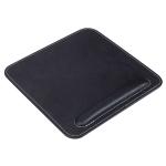 D'hides Vegan Leather Mouse Pad with Wrist Rest, Non-Slip Backing, Waterproof, Stitched Edge, Handmade, Eco-Friendly (Pack of 1) (Black)