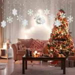 CraftVatika Christmas Hanging Snowflakes Tree Decoration, Wall Tree Hanging Ornaments (6 Pcs)