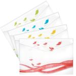 Shuban A4-Sized Plastic Envelopes Snap Closure - Printed Document Folders for US Letter and A4 Size - Versatile Poly File Envelopes for School, Home, Work, and Office (20)