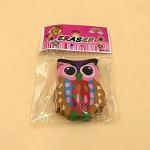 Crackles Owl Colorful Erasers Stationery - Set Of 12