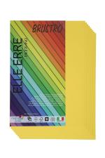 BRUSTRO Elle Erre Coloured Paper A4 Size 220 GSM Cedro Colour, Pack of 9 Sheets. with Textured Surface on one Side and Smooth on Other.