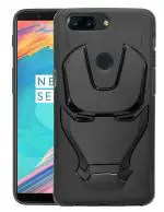 Lejaao OnePlus 5T Avenger Iron Man Logo Black Polycarbonate, Thermoplastic Polyurethane Mobile Back Cover (16 x 7.5 x 0.9 cm)