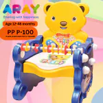 ARAY Baby Toilet Training Seat, Potty Pot for Babies with Upper Closing Lid and Removable Bowl 1 Year & Above, with Handles, Suitable for Boy & Girl Blue