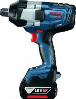 Bosch GDS 18V-1050 H Heavy Duty Cordless Impact Wrench, BITURBO Brushless Motor, 1,050 Nm, M 24, 2.9 kg, Speed Selection + 2 x battery GBA 18V 5.0Ah, Quick charger