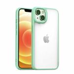 TEEKAOO Defendo Series Transparent PC + Silicone Back Cover Case Compatible with iPhone 13 (Green)